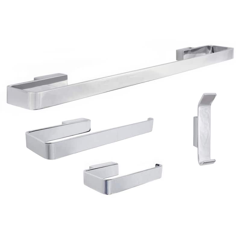 Sure-Loc VS-SET-PH1 Vaasa 4 Piece Bathroom Package with 24" Towel Bar, - Polished Chrome