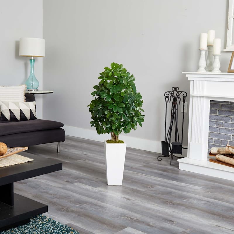 Artificial Plants Indoor 20 Inch Set of 6 Realistic Fake Trees for Home Decor - Green - 40