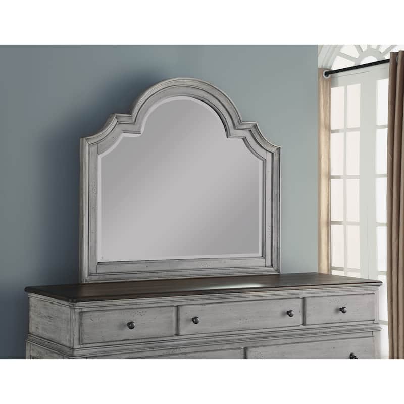 Plymouth Gray Wood Mirror - 45" x 39" x 2" - Gray
