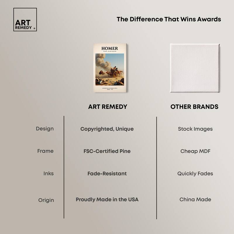 Iliad Illustrated Canvas by Art Remedy, Gallery Wrapped