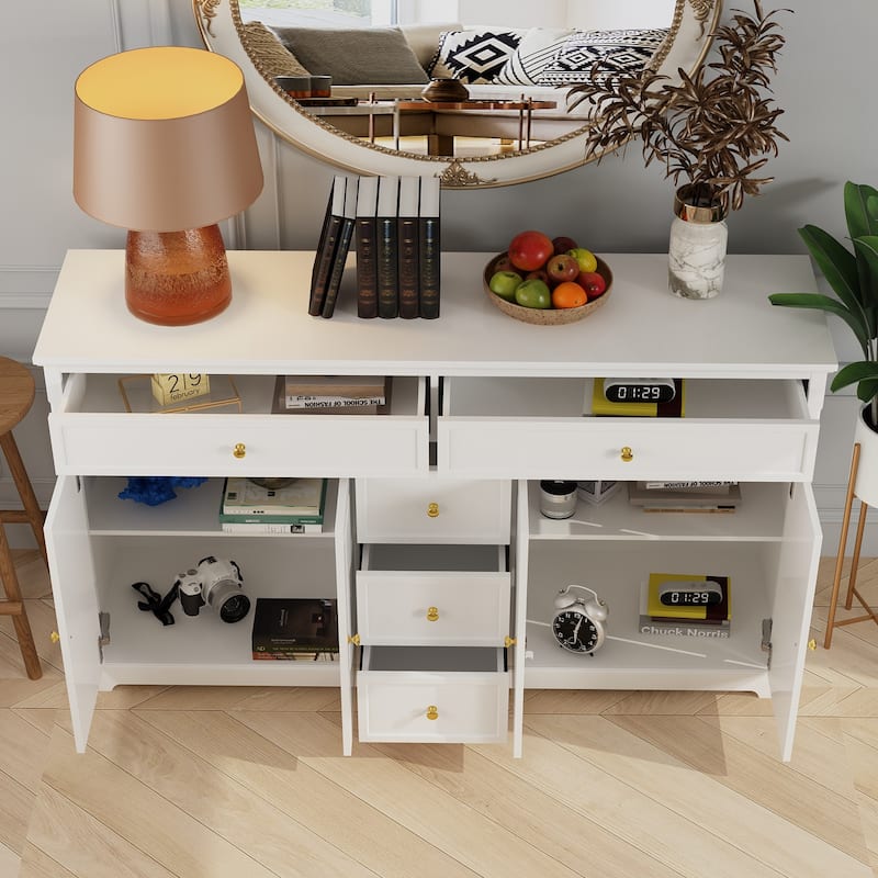Combo Dresser Chest Storage Cabinet Buffet Sideboard White/Black/Grey