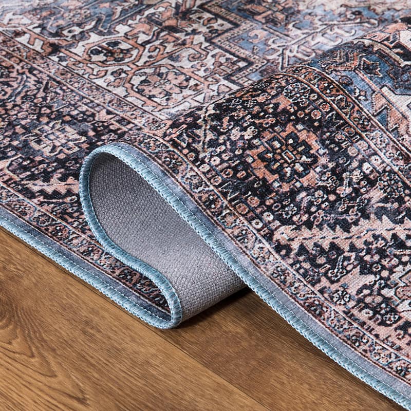 Abani Rugs Lola LOL160A Vintage Brown Blue Area Rug