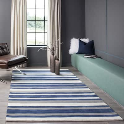 Momeni Metro Hand Tufted Wool Contemporary Striped Area Rug