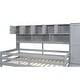 preview thumbnail 13 of 11, Twin Size Wooden Loft Bed with Built-in Wardrobe & Under-bed Desk, Storage Bed with Drawers and Shelves, for Kids Girl Boy, Grey