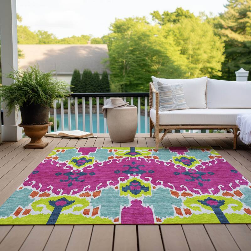 Machine Washable Indoor/ Outdoor Chantille Global Boho Rug