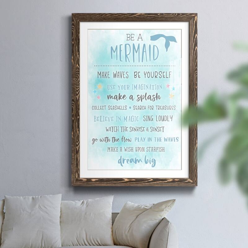 Be a Mermaid-Premium Framed Print - Ready to Hang