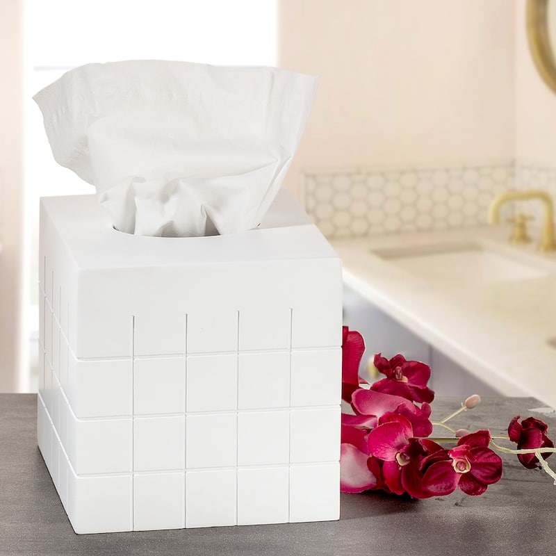 Creative Scents Polar White Decorative Bathroom Tissue Holder
