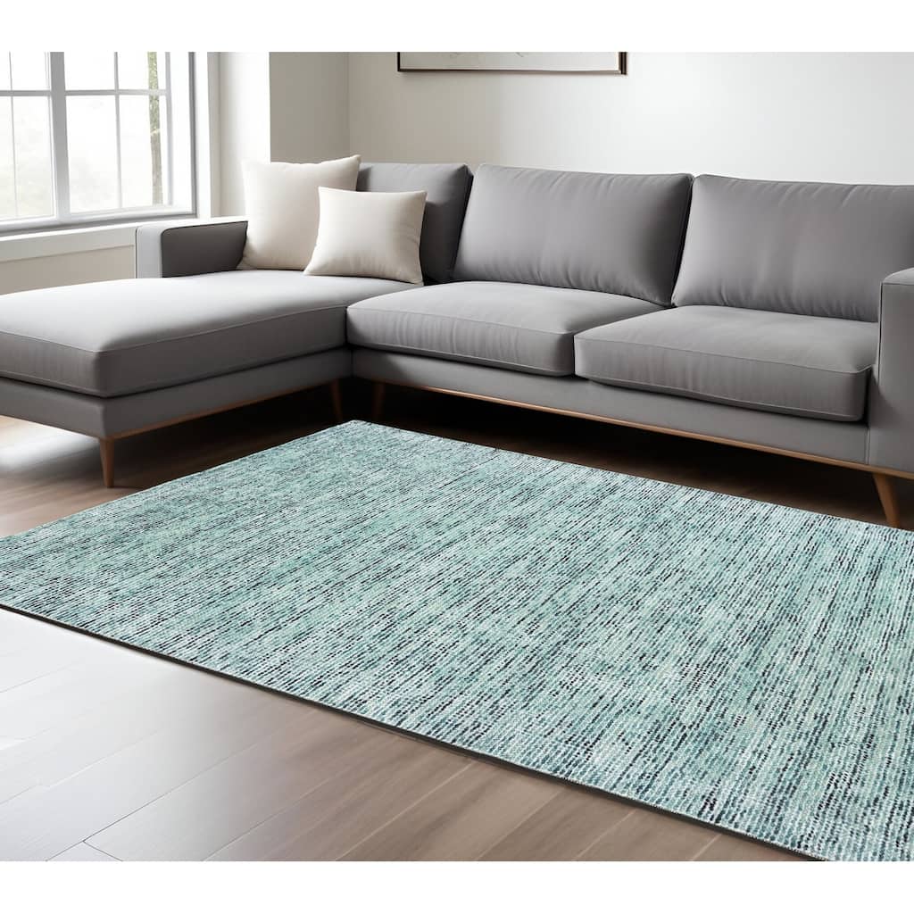 HomeRoots Solid Color Modern Rectangle Area Rug