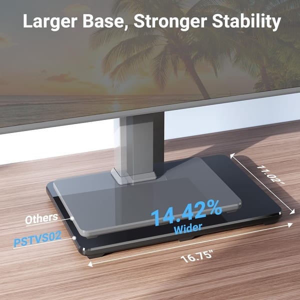 Swivel Universal TV Stand for 37-65,70,75 inch LCD OLED Flat/Curved ...