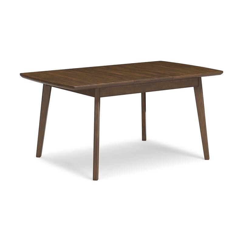 Signature Design by Ashley Lyncott Brown Rectangular Dining Butterfly Extension Table - 36"W x 48/64"D x 30"H