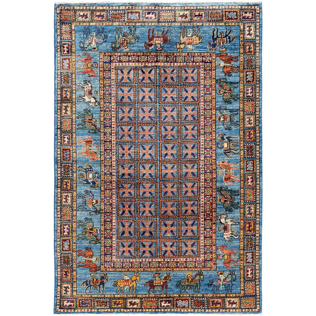 Serapi One-of-a-Kind Hand-Knotted Area Rug - Blue - 4' 0" x 5' 11"