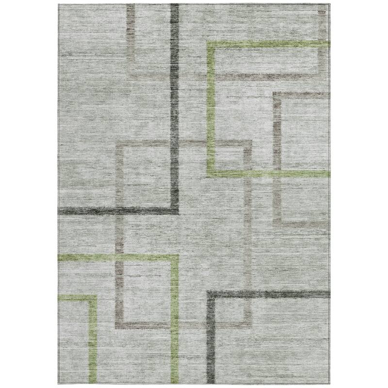 HomeRoots Geometric Transitional Rectangle Outdoor Rug