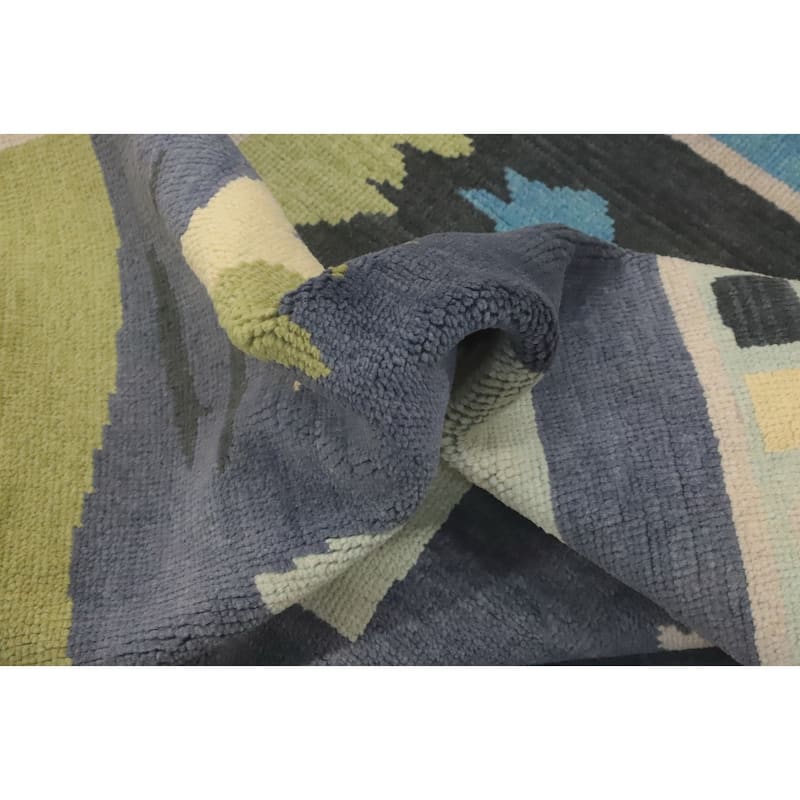 Vegetable Dye Wool Gabbeh Turkish Large Rug Handmade Wool Carpet - 14' 2'' X 10' 7''