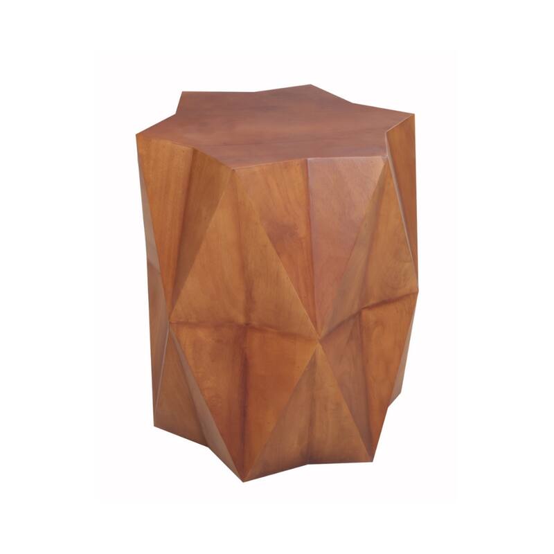 24-Inch Solid Brown Wood End Table for Living Room or Bedroom - 16.50” x 16.50” x 20” - Brown