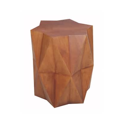 24-Inch Solid Brown Wood End Table for Living Room or Bedroom - 16.50” x 16.50” x 20”