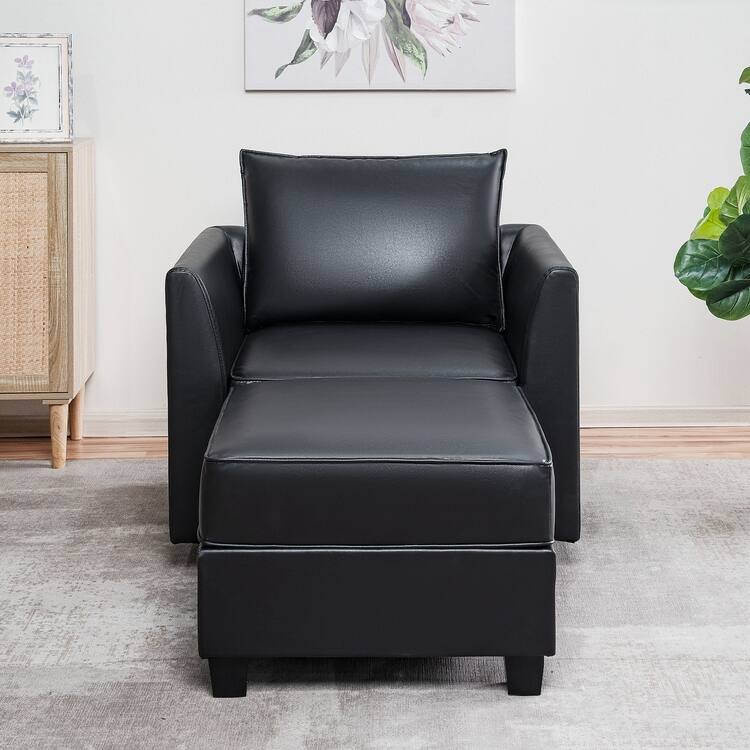 Modern DIY Collection - Modular Sectional Sofa, Accent Chair with Ottomans, DIY Sectional Couch for Office, Living Room
