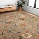 preview thumbnail 3 of 37, Alexander Home Megan Floral Hand-Hooked 100% Wool Area Rug 2' 3" x 3' 9" - Grey / Multi