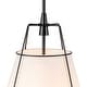 preview thumbnail 55 of 91, Mid Century 4-Light Conical Fabric Shade Lantern Pendant Ambient Light