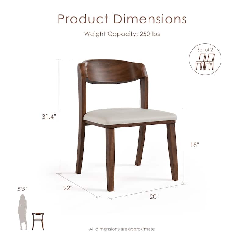 Furniture of America Abigail IV Mid-Century Modern 5-Piece Rich Walnut Solid Wood Extendable Dining Set with Self-Storing Leaf