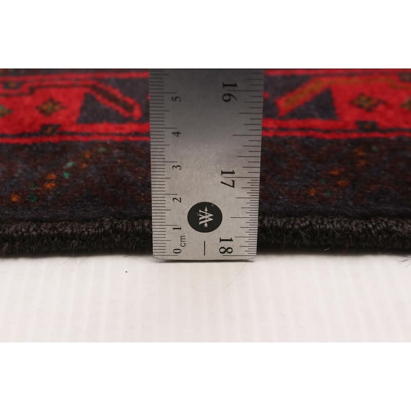 Teimani Red Rug 3'7" x 6'8" - 3'7 x 6'8