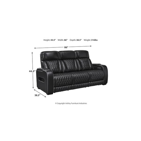 dimension image slide 2 of 3, Signature Design by Ashley Boyington 3-Piece Upholstery Package - 86" W x 40" D x 44.5" H
