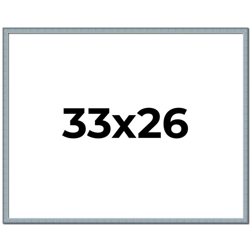 33x26 Frame Rustic Sky Blue Solid Wood Picture Frame | 0.75 Inch