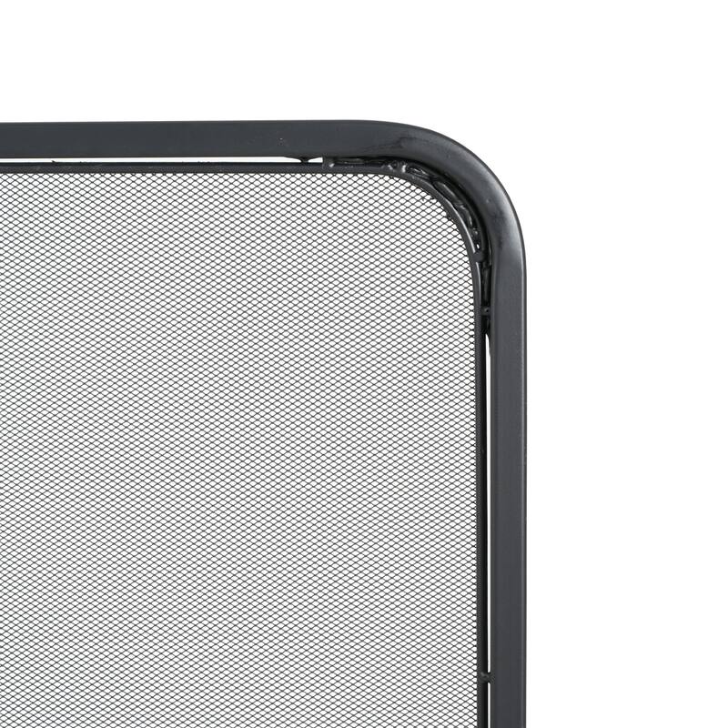 Roomfitters Tahlia 1-Panel Iron Fireplace Screen with Rounded Corners