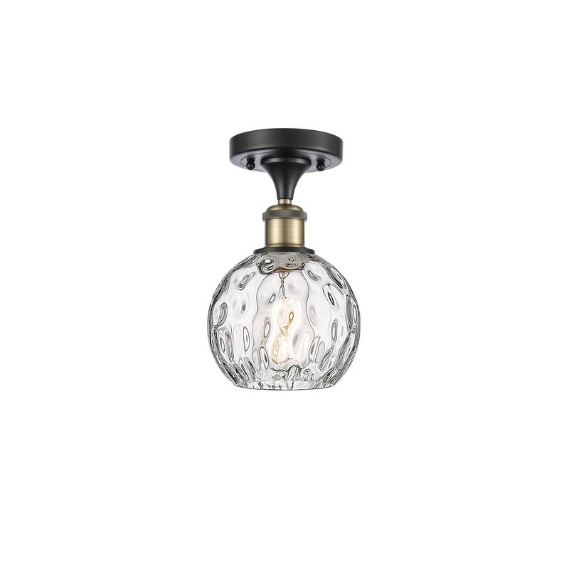 Innovations Lighting Athens Water Glass - 1 Light 6" Semi-Flush Mount