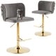 preview thumbnail 50 of 76, Upholstered Adjusatble Swivel Bar Stools Set of 2