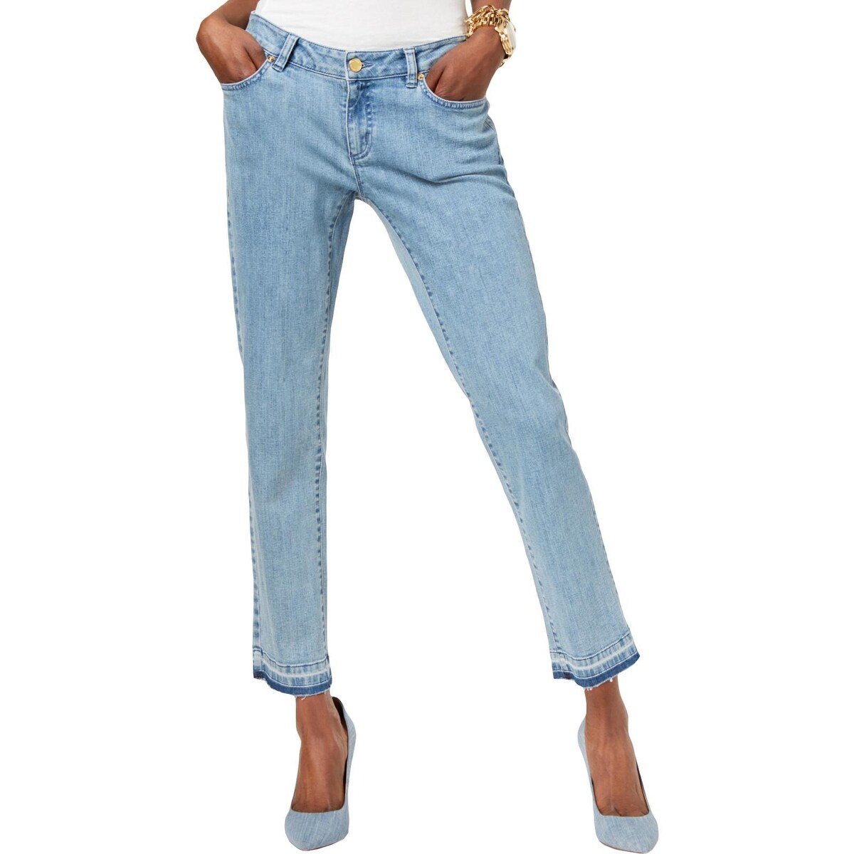 michael kors womens straight leg jeans