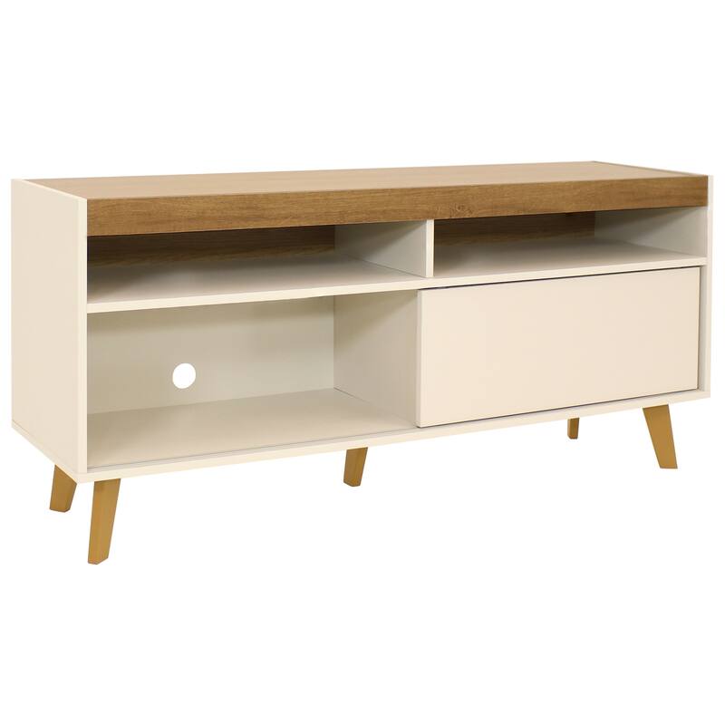 Sunnydaze Mid-Century Modern TV Stand Console for 58" TV with Cabinet