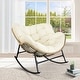 preview thumbnail 1 of 32, Indoor Deep-seating Rocking Papasan Chair, Rocking Chair Outdoor, 450 lbs Outdoor Rocking Chair, Oversized Rocker Chair