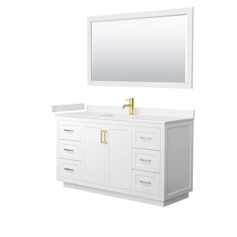 Wyndham Collection Miranda 60" Free Standing Single Basin Vanity Set