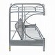 preview thumbnail 4 of 4, Metal Twin over Full Size Futon Bunk Bed, Silver