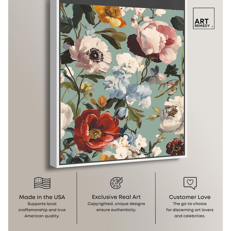 Floral Tapestry II Canvas by Art Remedy