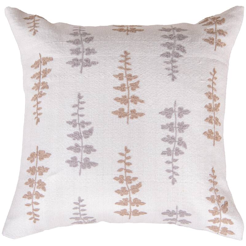 Rizzy Home Modern Botanical Throw Pillow