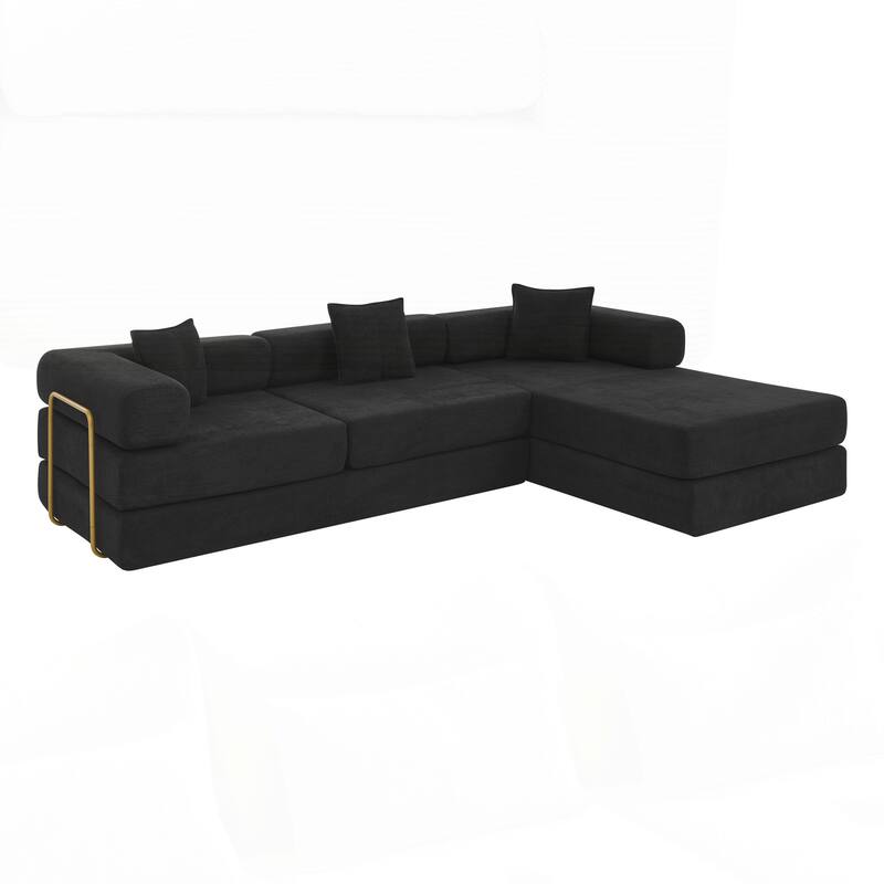 Modular Sectional Sofa with L-Shape Chaise, Boneless Cloud Couch with Deep Seat