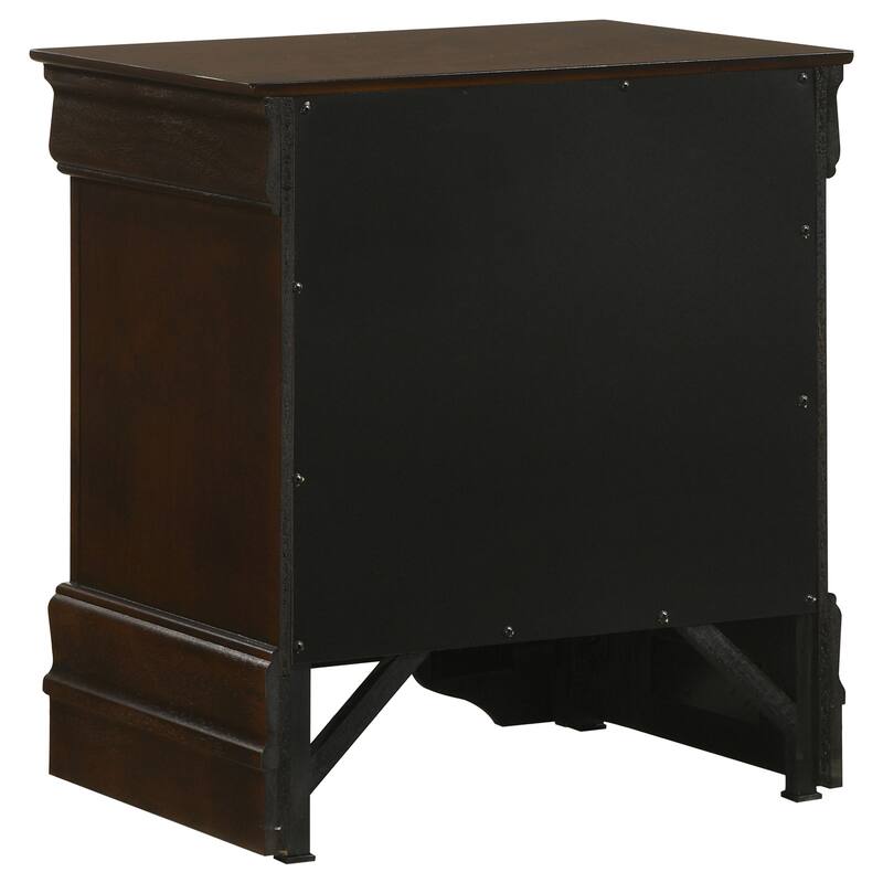 Demetra Cappuccino 2-Drawer Nightstand With Bail Handle