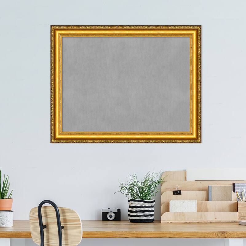 Amanti Art Colonial Embossed Gold Framed Magnetic Board
