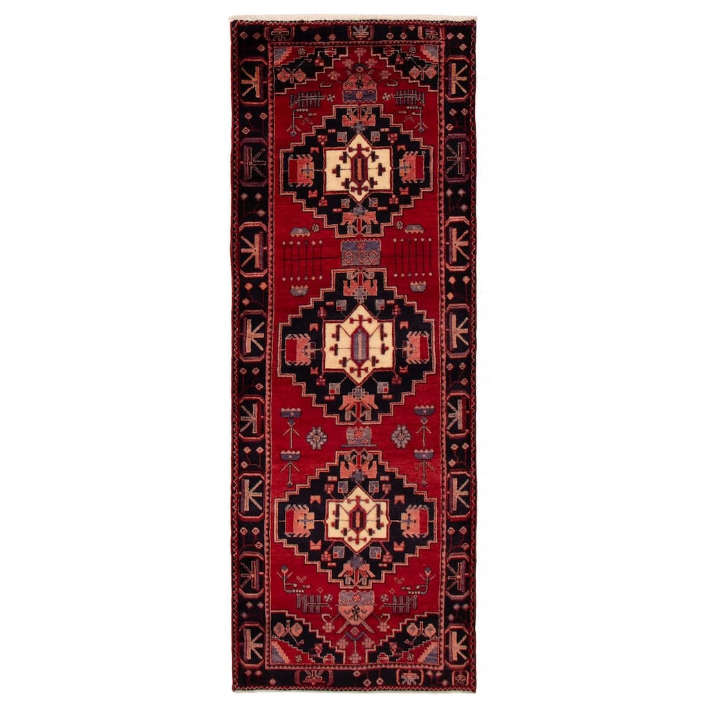 ECARPETGALLERY Hand-knotted Anadol Red Wool Rug - 3'6 x 9'4