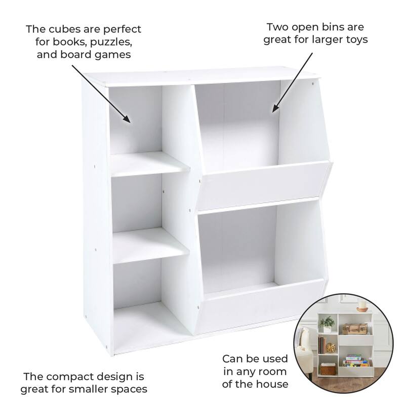 Badger Basket Side-by-Side Combo Bin Storage Unit - 31.5" x 15.75" x 35.5"