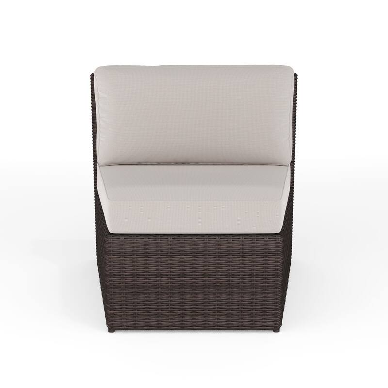 Martha Stewart Rattan Modular Patio Curved Sectional Seat - 33"W x 31"D x 30"H