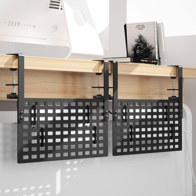 32" No Drill Cable Management Under Desk - 16" W x 6.7" H