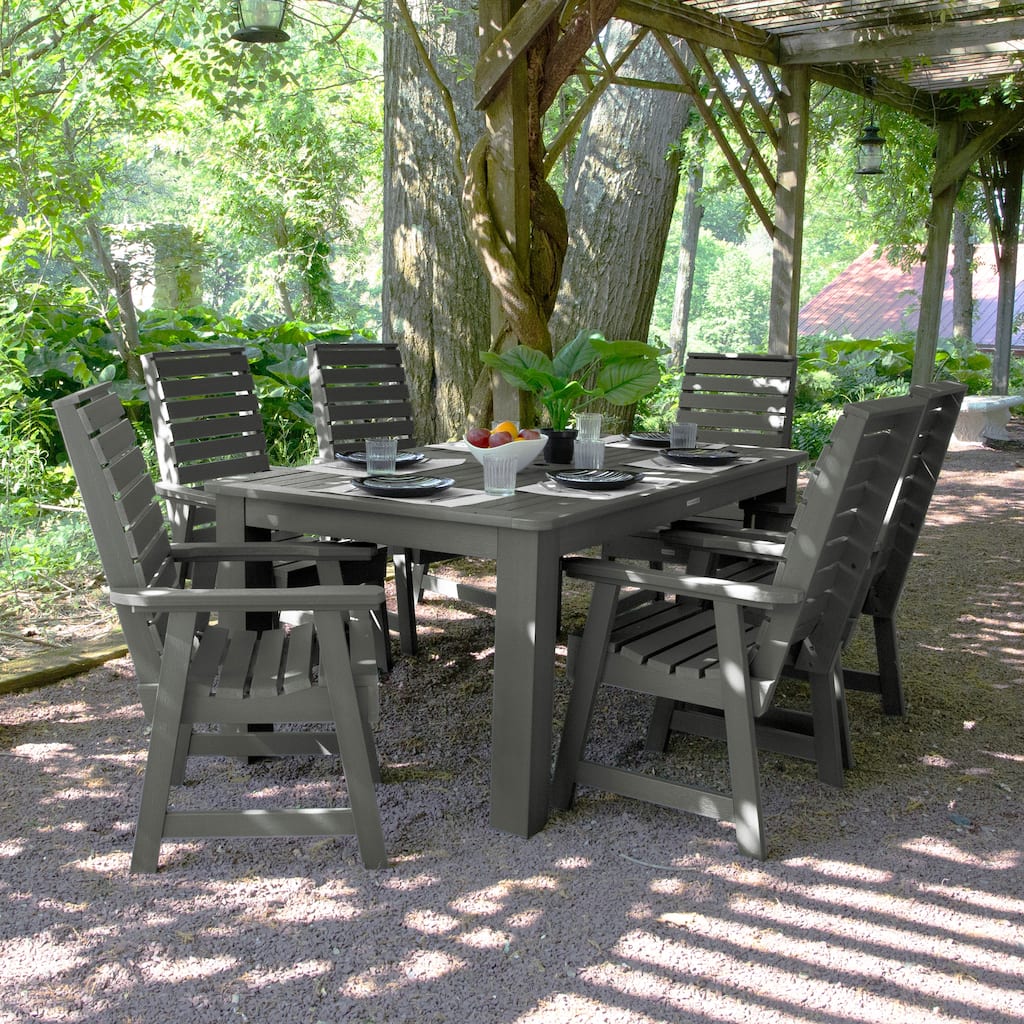 Weatherly 7-piece Outdoor Dining Set - 42" x 72" Table, Dining-height