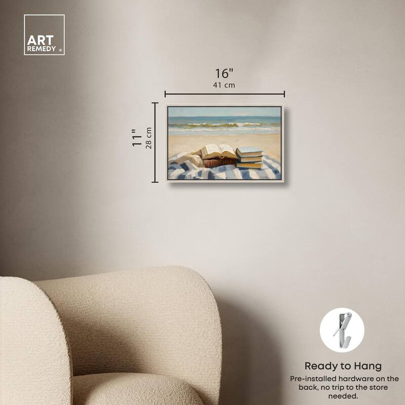 Beach Reading Canvas by Art Remedy