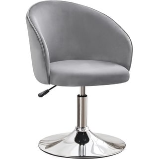 Swivel Vanity Chair, Height Adjustable Makeup Chair with Chrome Frame ...