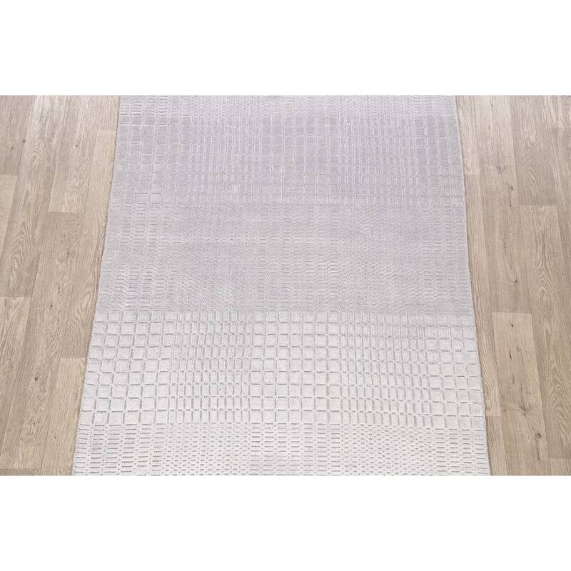 Geometric Modern Moroccan Oriental Area Rug Wool Hand-knotted Carpet - 4'7" x 7'5"