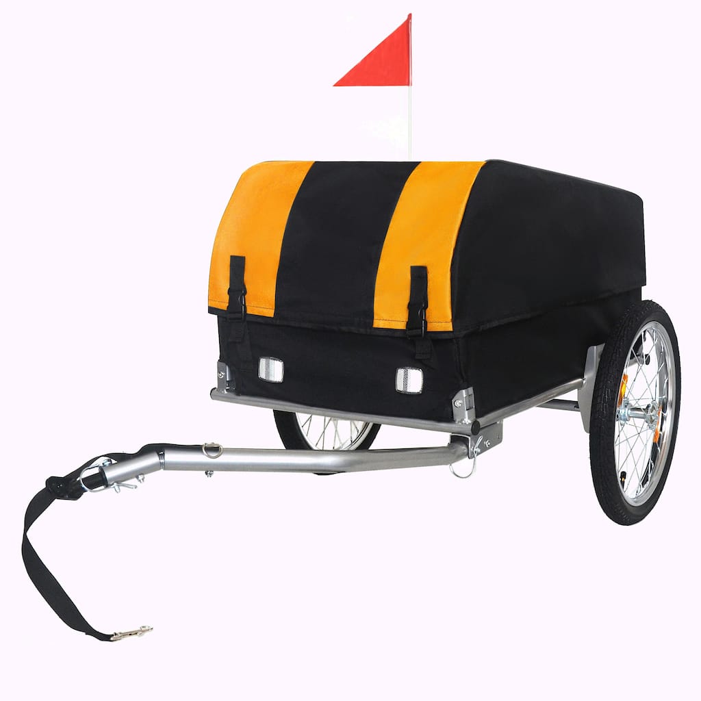 Heavy-Duty Bike Cargo Trailer with Removable Waterproof Cover - 88 lbs Capacity, 16" All-Terrain Wheels
