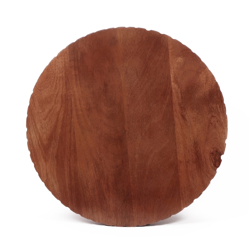 Christopher Knight Home Modern Mango Wood Drum-Shaped End Table