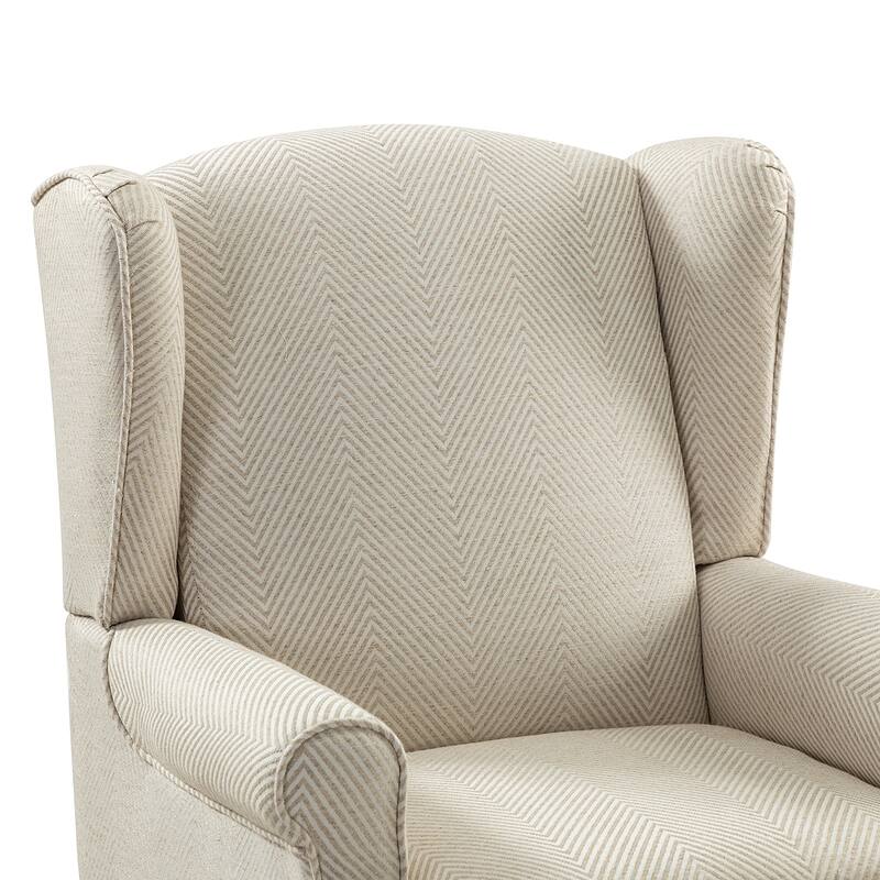 Epimethis Traditional Wingback Armchair with Foam-filled Seat and Turned Legs Set of 2 by HULALA HOME